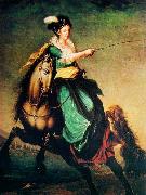unknow artist, Equestrian portrait of Carlota Joaquina of Spain